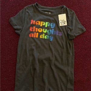 Chaser Black Tee with Rainbow Text